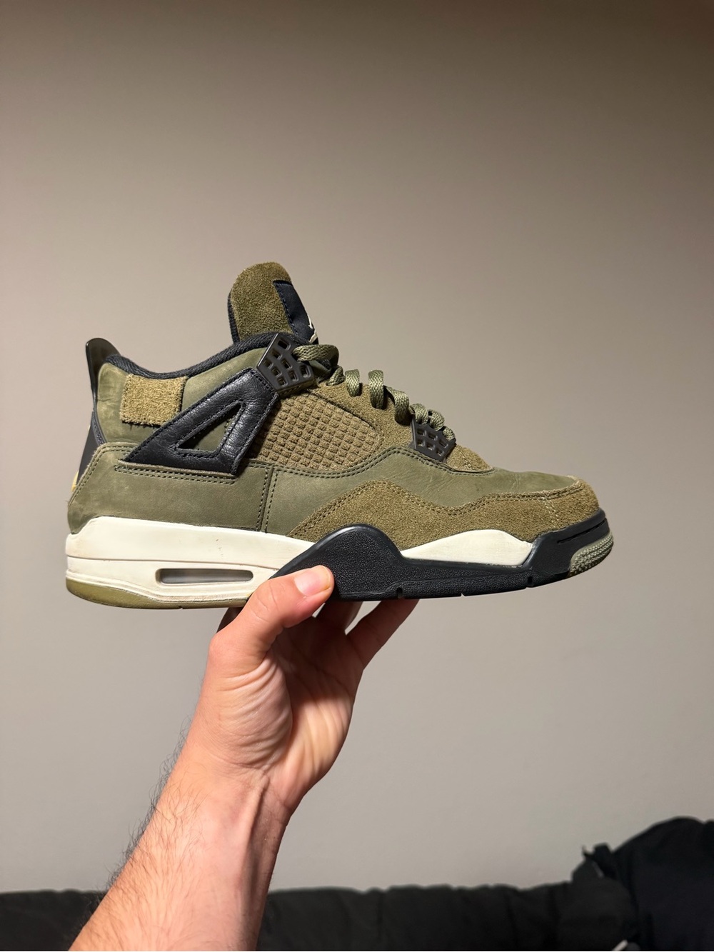 Jordan 4 SE Retro Low Craft Olive Green/Black/White FB9927-200